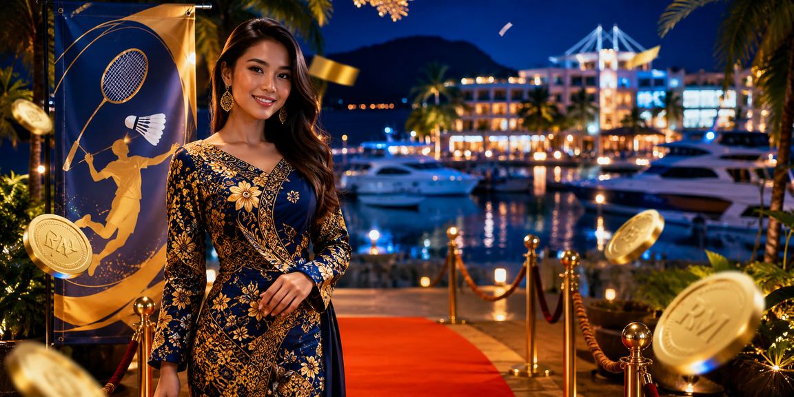 Suasana kasino moden di Langkawi dengan seni batik tradisional
